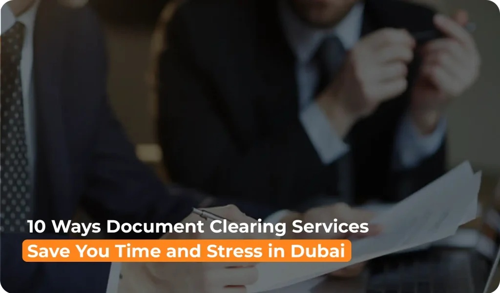 Professionals reviewing documents, highlighting how Document Clearing Services save time in Dubai.