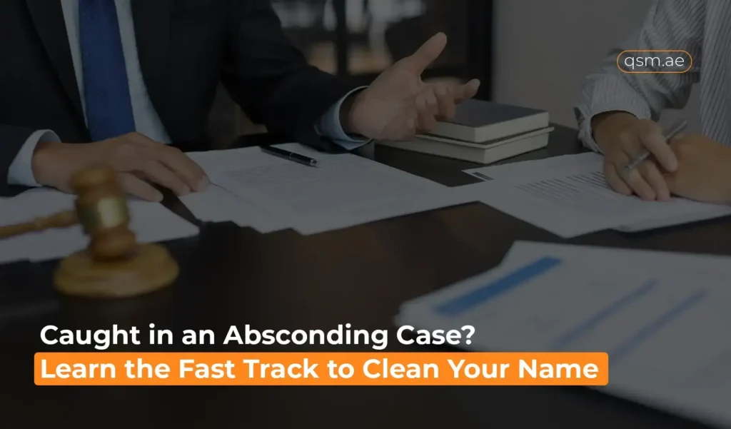 man discussing absconding case in dubai with legal advisor at document clearing office