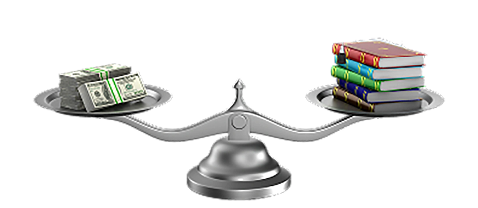 Balance scale comparing cost and value for best typing services