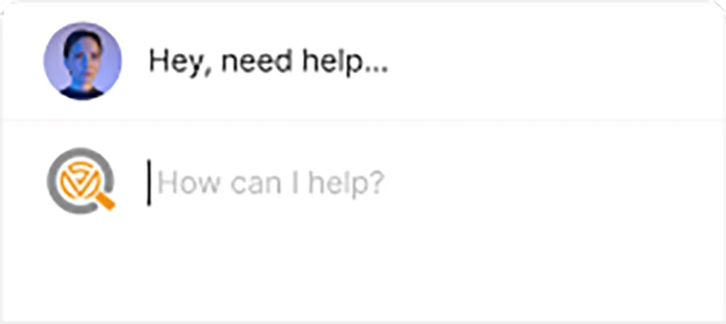 Live chat support interface showing customer service for best typing services