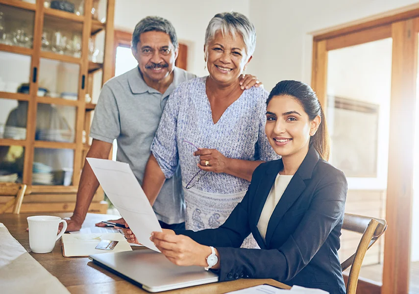 Customer support team assisting with parent visa queries