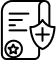Verified document icon related to services in a typing center