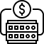 Icon representing fast visa processing through a typing center