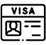 Visa application icon provided by a professional typing center