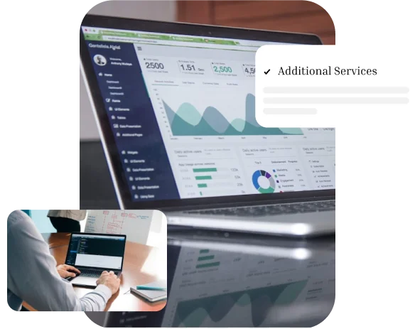 Graph highlighting additional services like grace period and end-of-service benefits