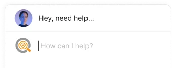 Chat interface graphic highlighting expert guidance for spouse visa requirements