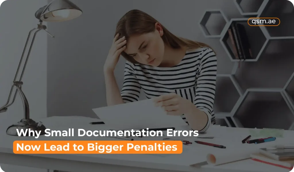QSM consultant reviews client documents to prevent UAE compliance penalties